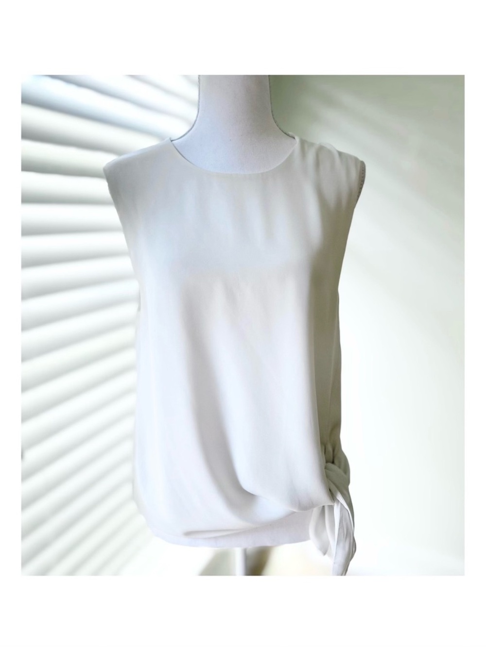 Babaton Ivory Side-Tie Sleeveless Camisole